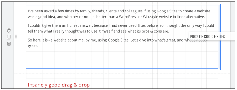 why is good google sites